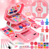 Sendida Kids Makeup, 64pcs Real Washable Kids Makeup Kit for Girl Toys Princess Brithday Gifts for Little Girls 3 4 5 6 7 8 9 10 12 Year Old