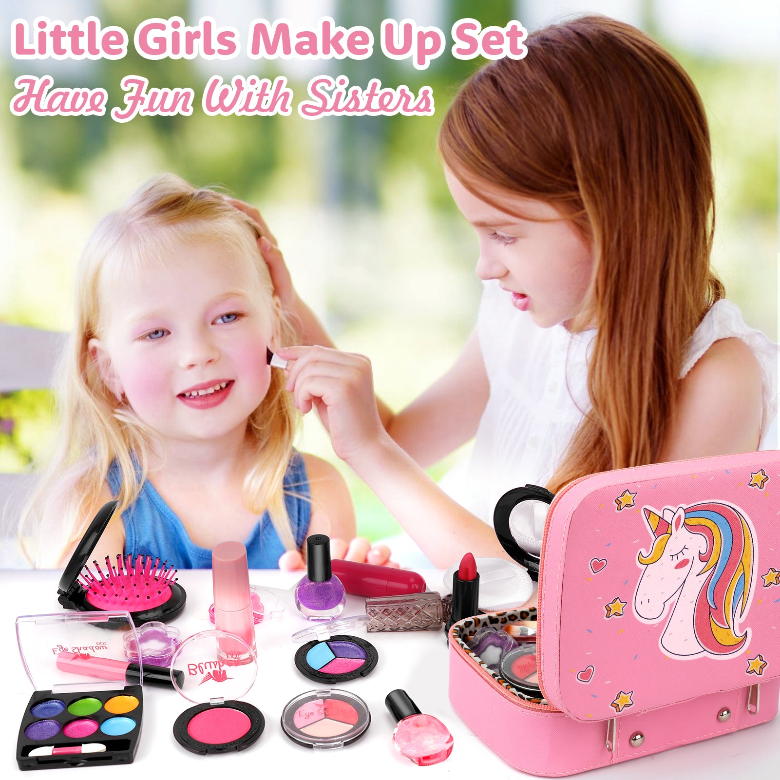 Valentines Day Gifts For Kids, Kids Washable Makeup Girls Toys - Girls  Makeup Kit For Kids Make Up Set Real Makeup For Kid Little Girls Toddlers  Children Princess Christmas Birthday Gifts Toys
