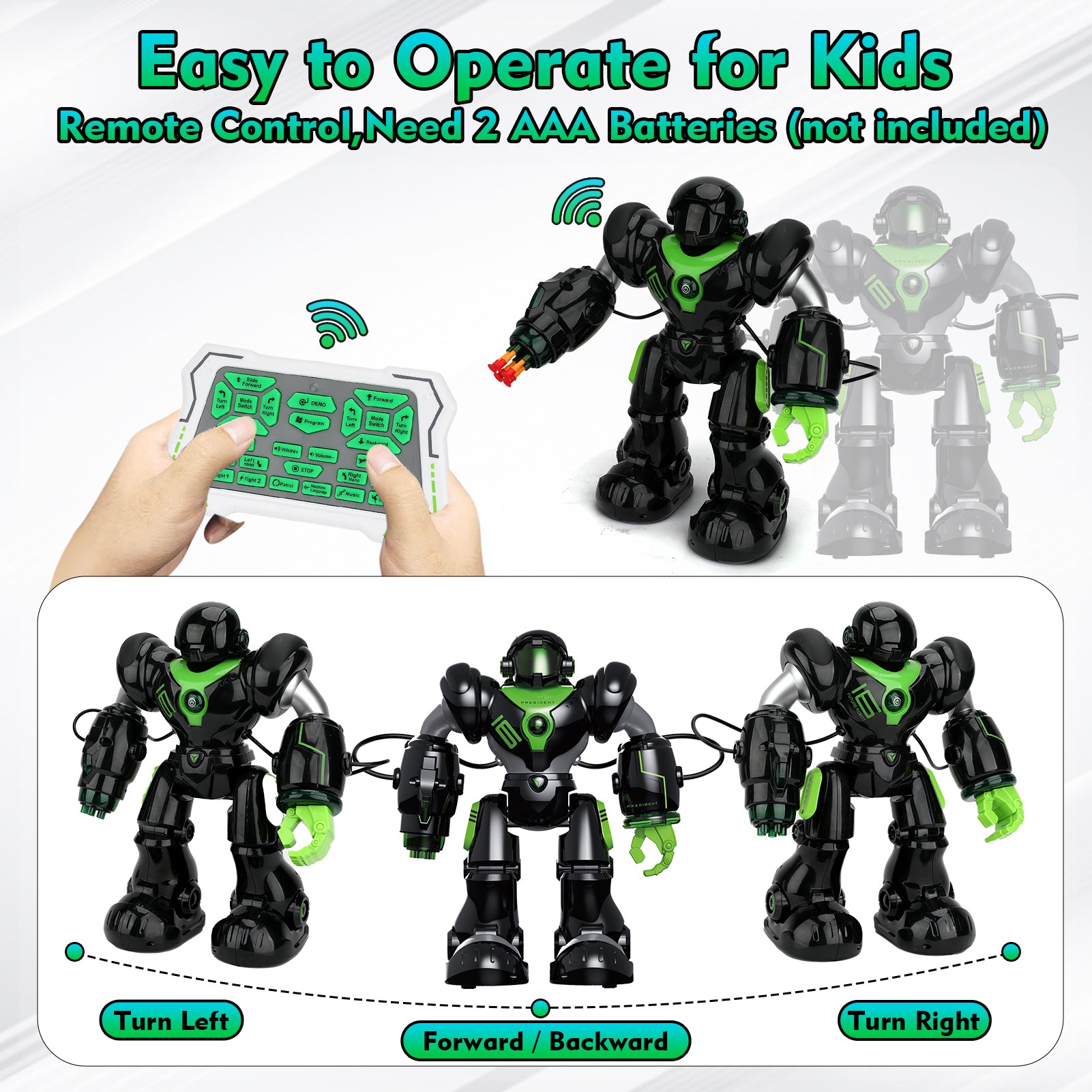 Flybay Robot Toy for Kids Remote Control Robot Toy, 14 Inches Tall Robot Smart Gesture Sensing Rechargeable & Programmable Robot Walking Dancing Singing Chirstmas Gift for 3-15 Years Old Boys Girls