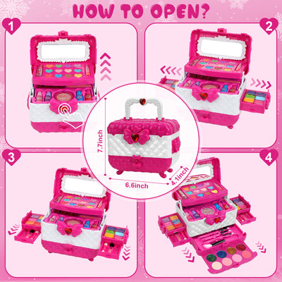 Kids Makeup Kit Toys for Girls, Teensymic Girl Toys 60PCS Real Washabl -  Sdida