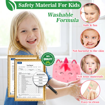 Feibely Kids Makeup Kit Toys for Girls , Washable Makeup Kit for Kids, Princess Toy Birthday Gifts for Girl Ages 3-12