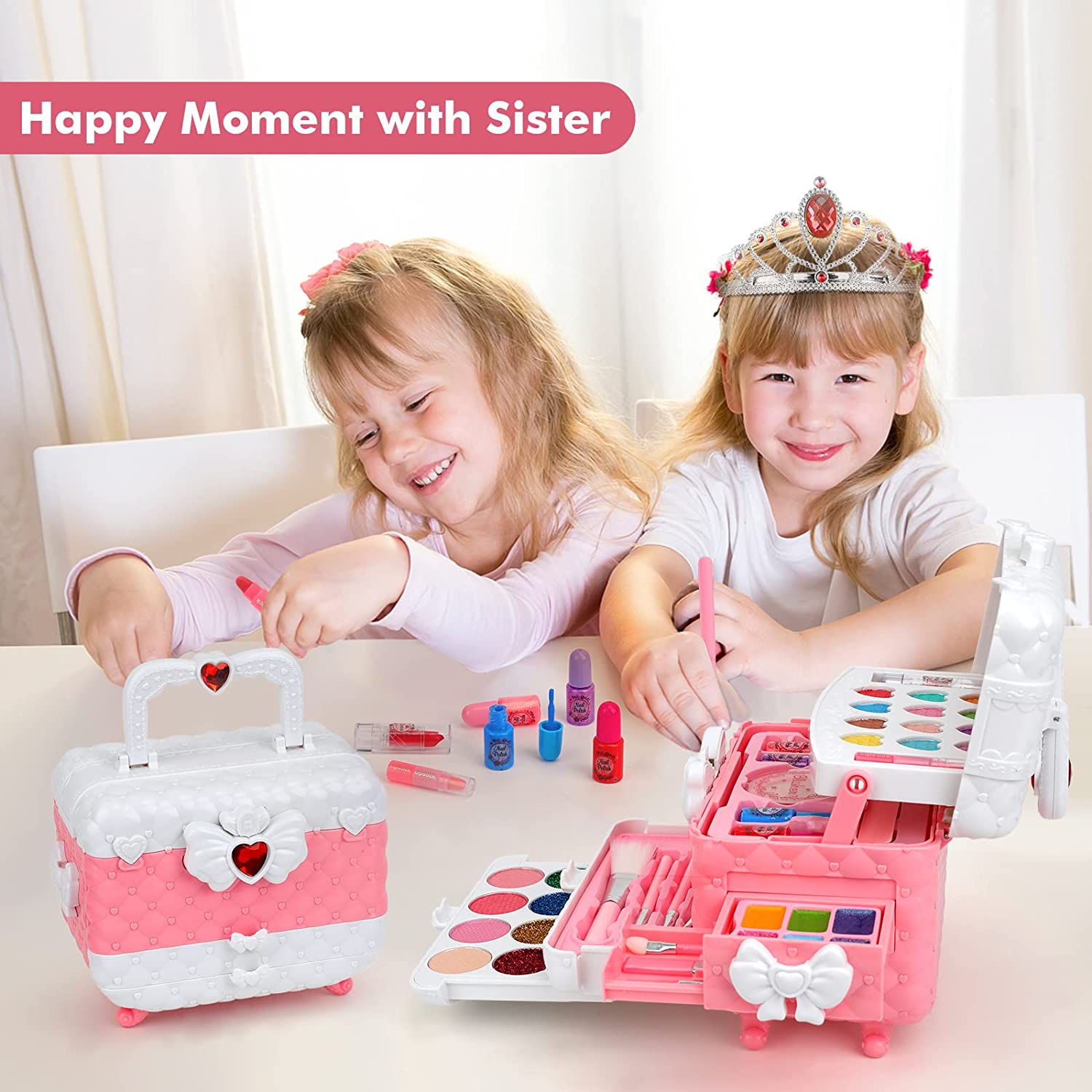 Kids Makeup Kit for Girl, Makeup for Kids, Real Kids Makeup Set Girl Toys  Birthday Christmas Child Pretend Play Makup Toys for Age 5 6 7 8 Years Old