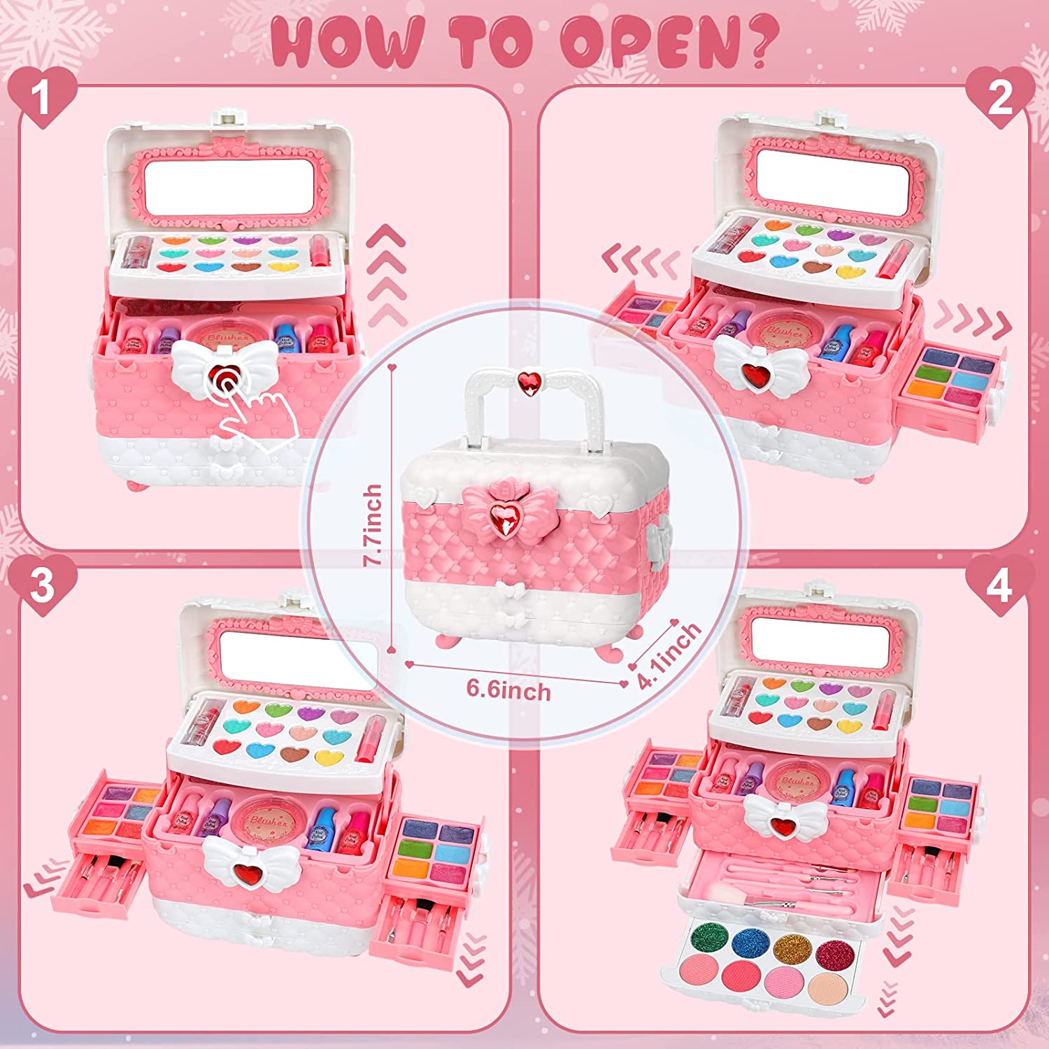 Washable Makeup Kit for Little Girls, Princess Real Cosmetic Beauty Set,  Frozen Makeup Set for Girls, Birthday Gift Toys for 3+ Years Old Kids -  Walmart.com
