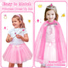 Flybay Princess Dress up for Girls, Princess Cape, Crown with Uni-corn bag Little Girl Costume Toy for Kids Toddlers Birthday Gift