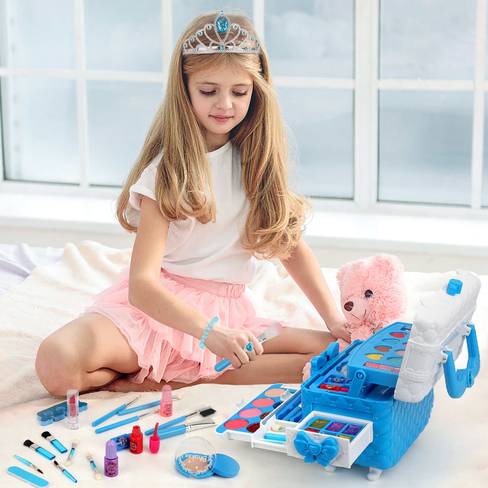  Kids Washable Makeup Girls Toys - Girls Makeup Kit for Kids  Make up Set Real Makeup for Kid Little Girls Toddlers Children Princess  Christmas Birthday Gifts Toys for 3 4 5