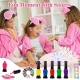 Kids Nail Polish Set for Girls, Sendida Nail Art Kit with Nail Dryer & DIY Nail Stickers, Nail Kit Toys for Girls with Non-Toxic Nail Polish,Age 3-12 Little Girl Gift Toys