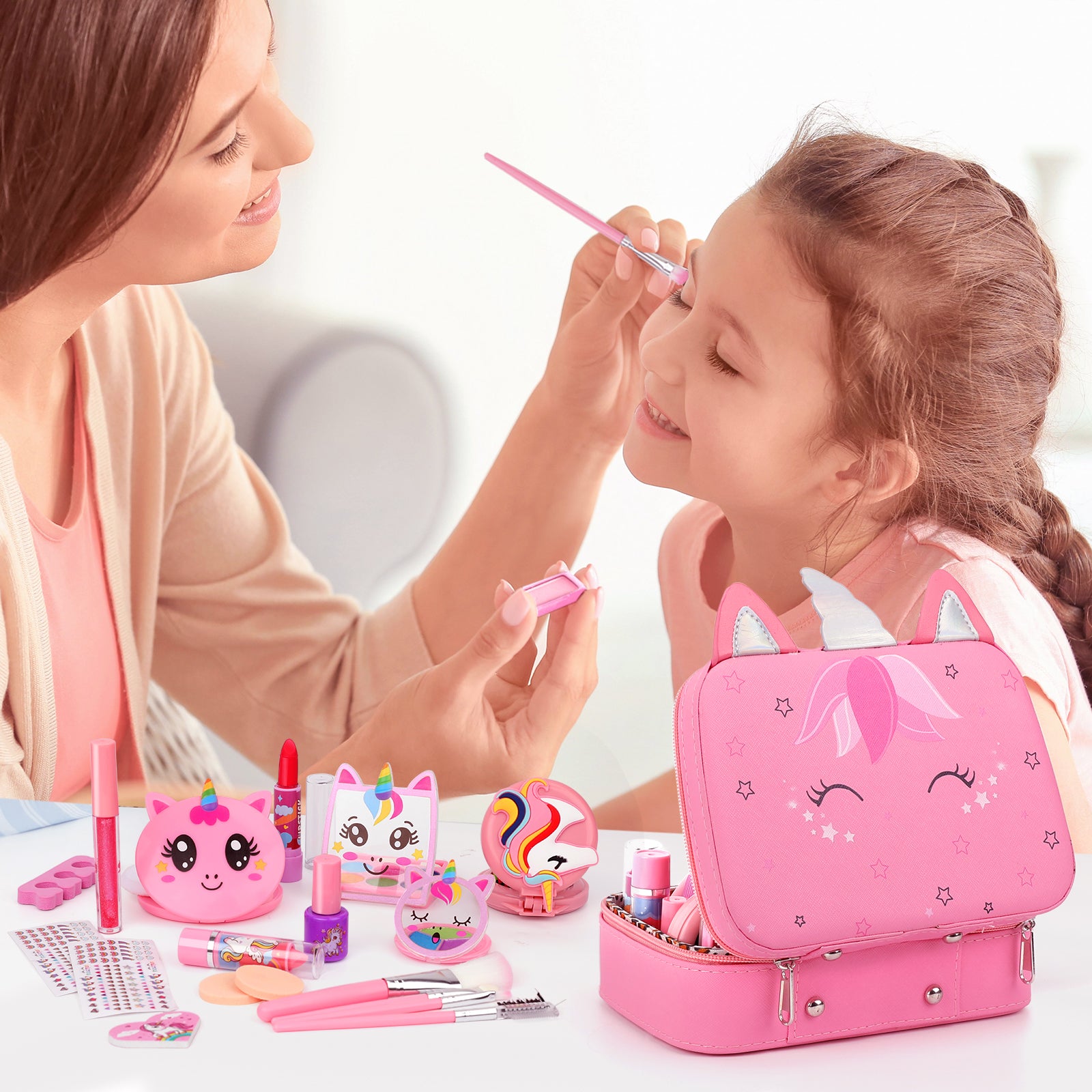 Kids Washable Makeup Girls Toys - Girls Makeup Kit for Kids Make up Set  Real Makeup for Kid Little Girls Toddlers Children Princess Christmas  Birthday