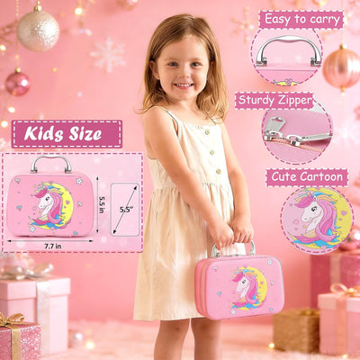 Flybay Kids Makeup Kit for Girls, Princess Toys Washable Makeup Set  for Toddlers Children Princess Dress Up Birthday Gifts Toys for 3-12 Year Old Girls