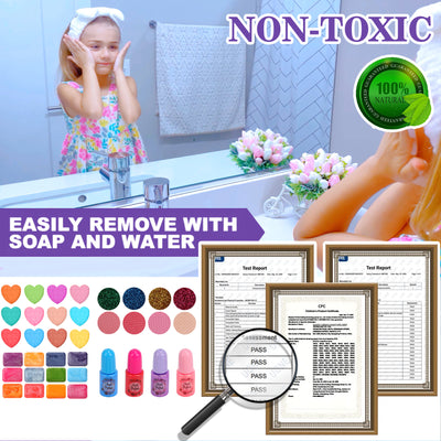 54 Pcs Kids Makeup Set for Girls, Washable Real Cosmetic Toddler Makeup Kit