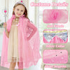 Flybay Princess Dress up for Girls, Princess Cape, Crown with Uni-corn bag Little Girl Costume Toy for Kids Toddlers Birthday Gift