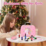 Kids Nail Polish Set for Girls, Sendida Nail Art Kit with Nail Dryer & DIY Nail Stickers, Nail Kit Toys for Girls with Non-Toxic Nail Polish,Age 3-12 Little Girl Gift Toys