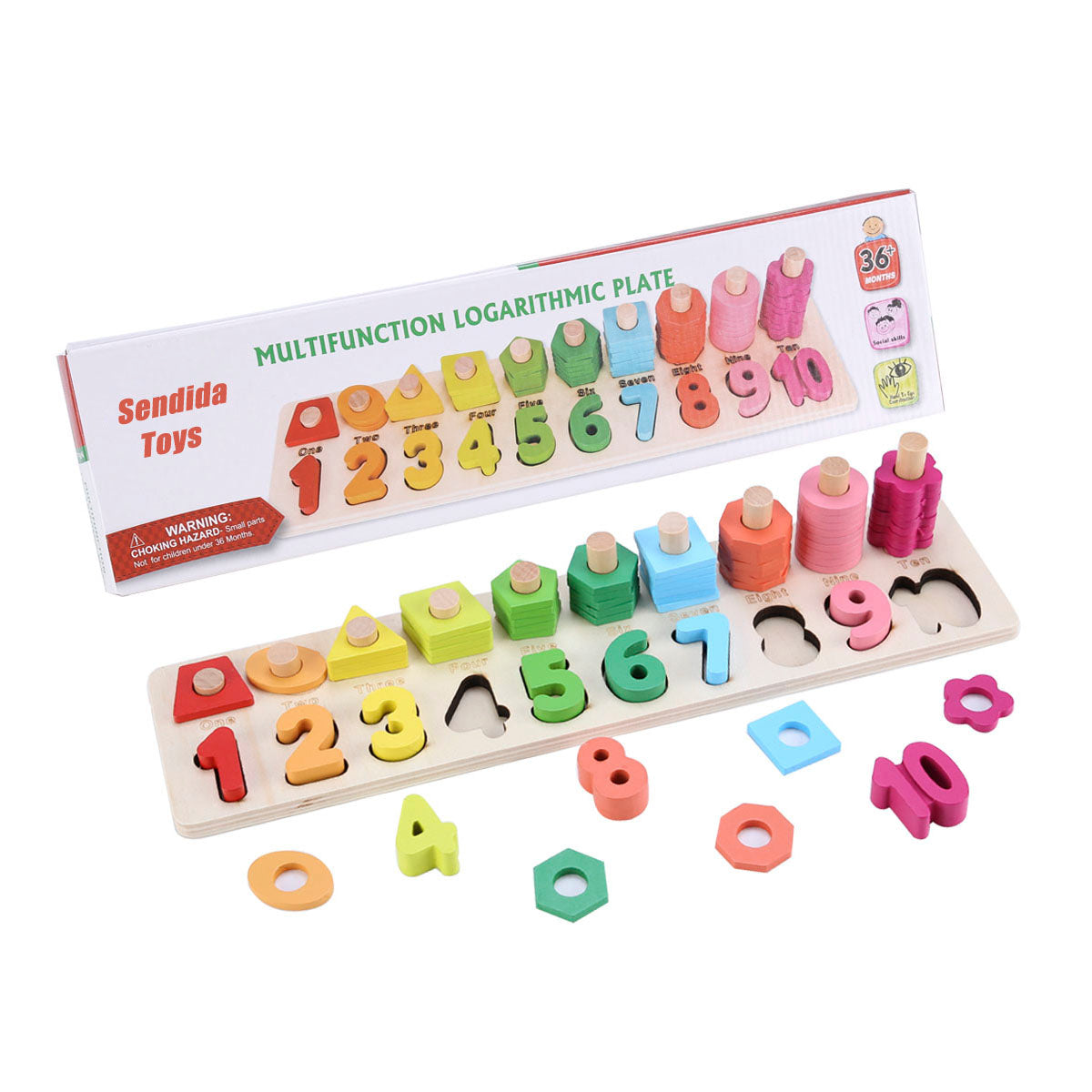 Montessori Math Shapes Puzzle Toys 2 in 1