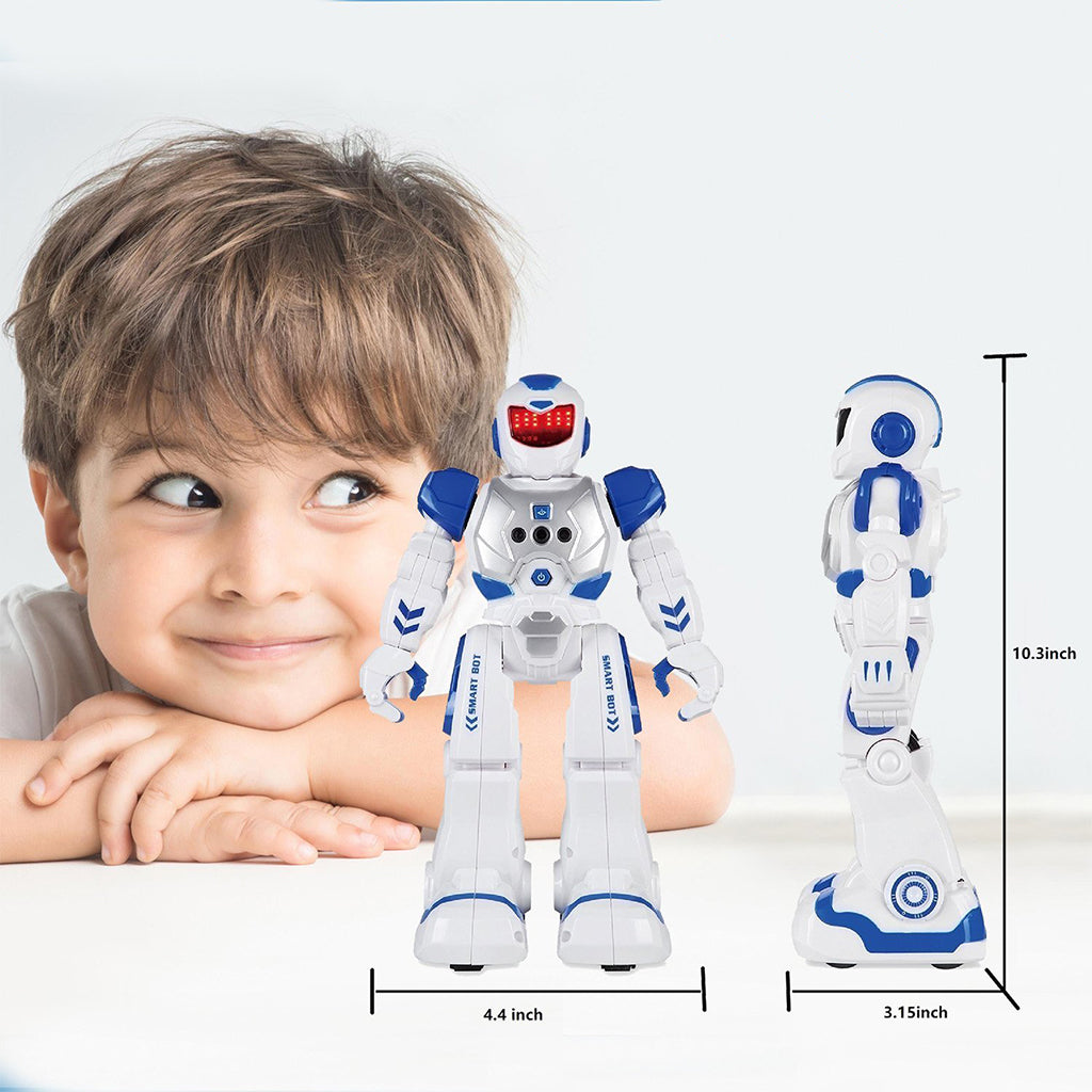 Rc Robot For Kids Intelligent Programmable Robot Dancing, Singing,blue  Eyes,gesture Sensing /remote Control Robot Kit,present For 3 -12 Years Old  Kids